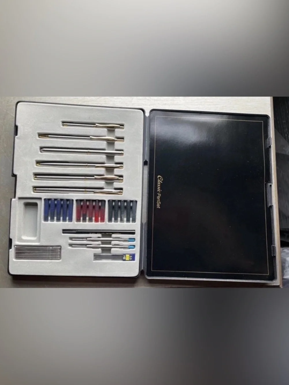 JML Classic Pen Set Fountain Roller Ballpoint Pencil Set w/ Case